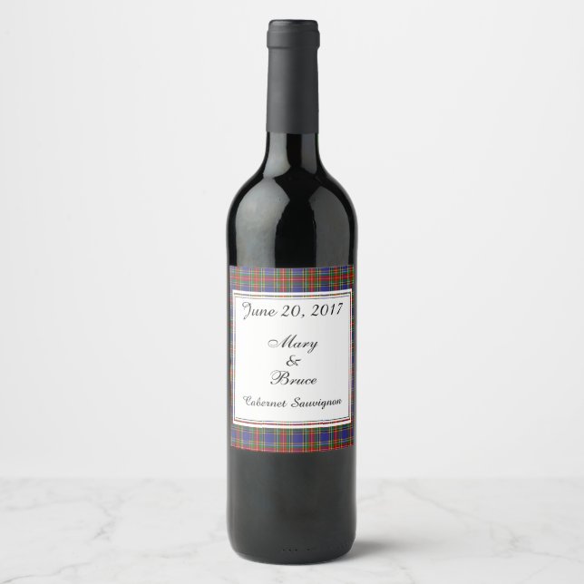 MacBeth Scottish Wedding Wine Label Weinetikett (Vorderseite)