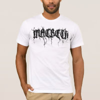 MACBETH-T - Shirt-Schwarz-Beschriftung