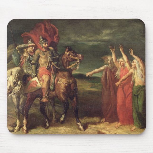 Macbeth und die drei Hexen, 1855 Mousepad (Vorne)