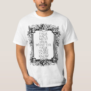 Macbeth Zitat Kunst - "Falsches Gesicht muss sich  T-Shirt