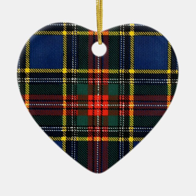 MacbethTartan-Monogramm Keramik Ornament (Vorne)