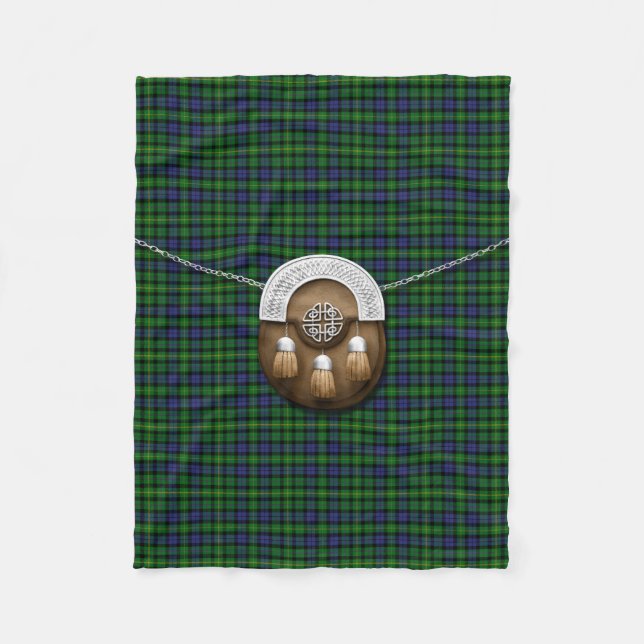 MacBride Tartan und Sporran Fleecedecke (Vorderseite)