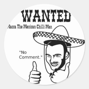 Macca mexikanischer Paprika-Mann Runder Aufkleber