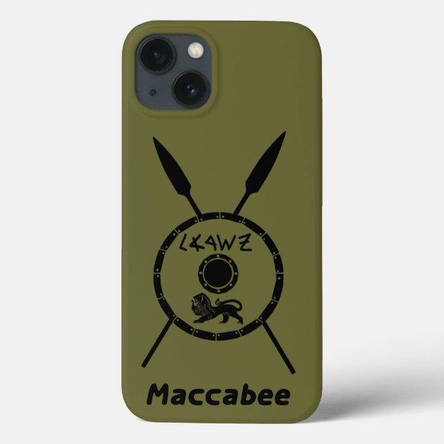Maccabee Schild und Speere Case-Mate iPhone Hülle (Rückseite)