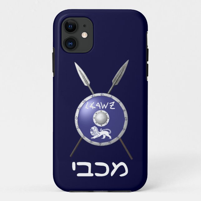 Maccabee Schild und Speere Case-Mate iPhone Hülle (Rückseite)