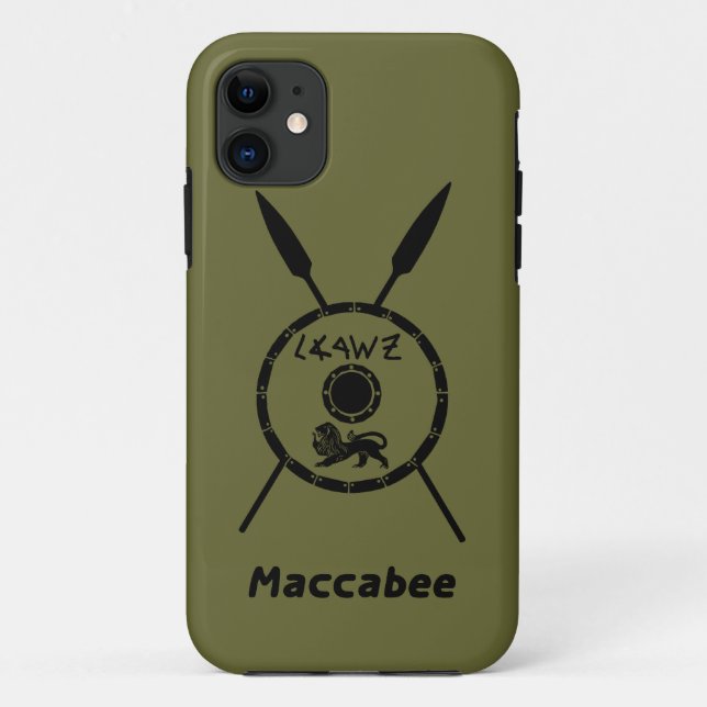 Maccabee Schild und Speere Case-Mate iPhone Hülle (Rückseite)