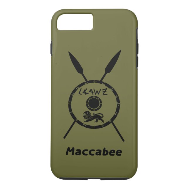 Maccabee Schild und Speere Case-Mate iPhone Hülle (Rückseite)