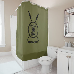Maccabee Schild und Speere Duschvorhang