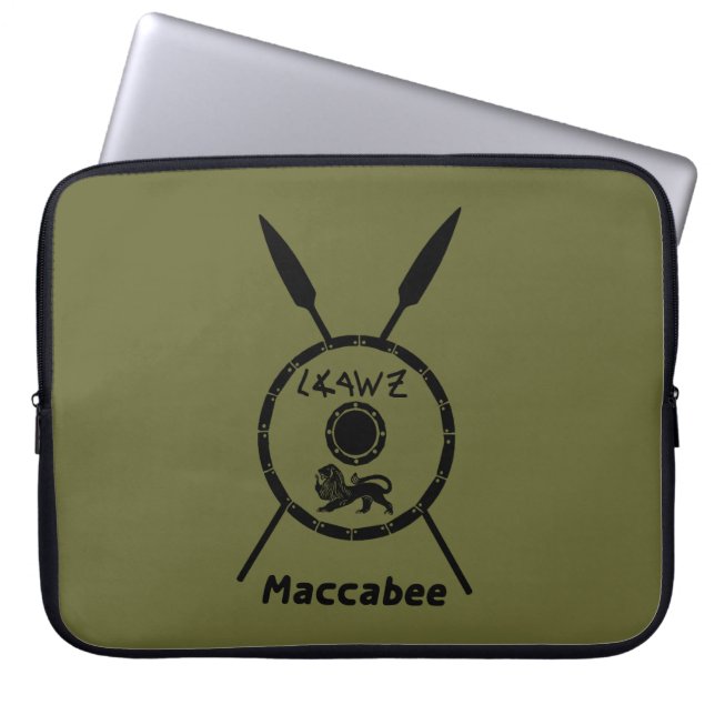 Maccabee Schild und Speere Laptopschutzhülle (Vorderseite)