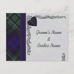 MacCallum schottischer Tartan-Herz-Entwurf RSVP Karte