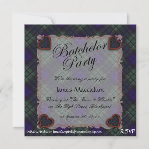 Maccallum Scottish Clan tartan - Kariert Einladung