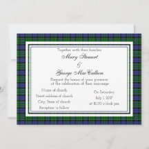 MacCallum Scottish Wedding Einladung