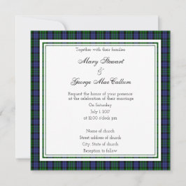 MacCallum Scottish Wedding Square Einladung