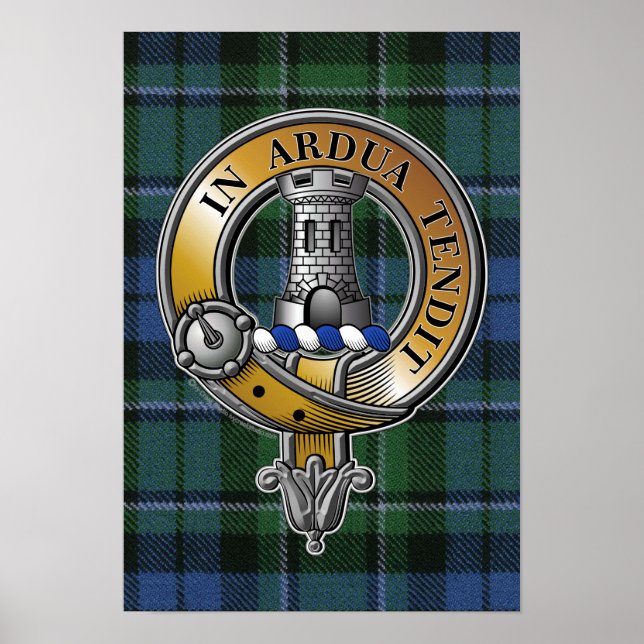 MacCallum Tartan & Abzeichen Poster (Vorne)