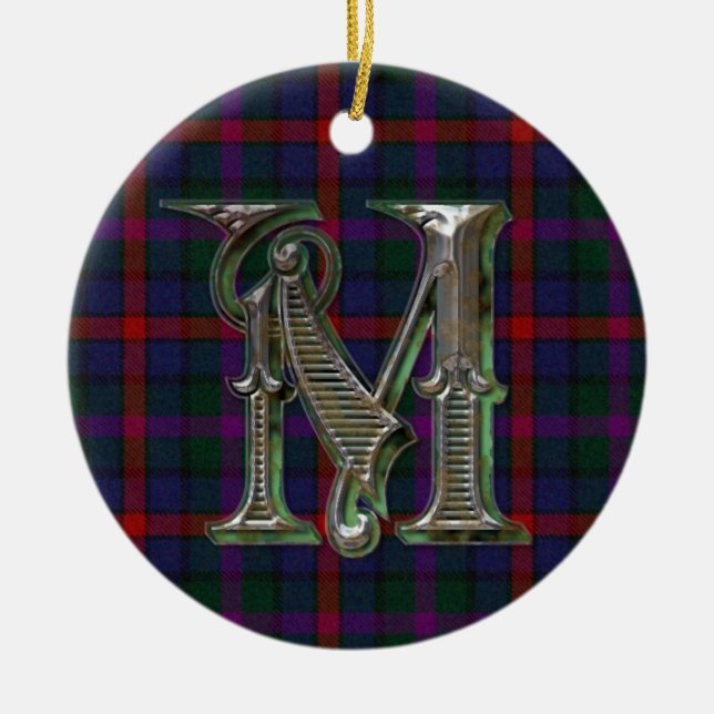 MacCaughan Plaid Monogram ornament (Vorne)