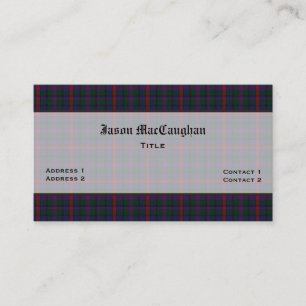 MacCaughan Tartan Plaid Carte de visite personnali