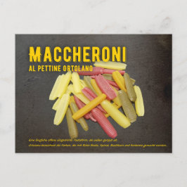 Maccheroni al pettine Italienisches Rezept  Postkarte