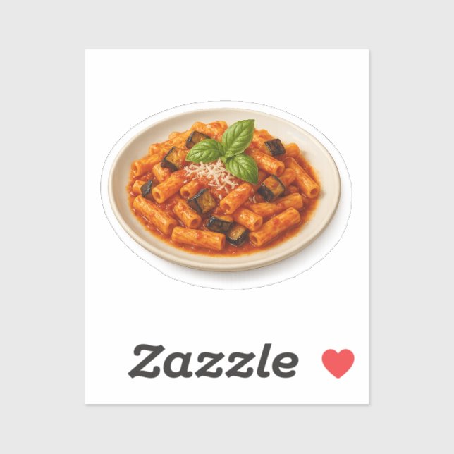 Maccheroni alla Norma Sticker (Blatt)