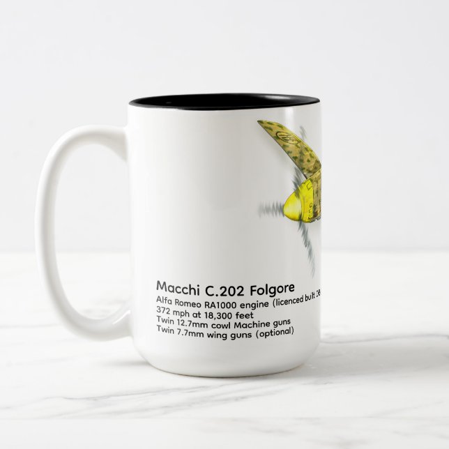 Macchi C.202 Folgore Zweifarbige Tasse (Links)