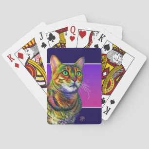 Macchi Kitty betrachtet Sie unglaube Spielkarten