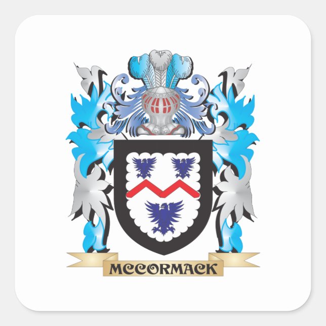Macchia-Wappen - Familienwappen Quadratischer Aufkleber (Vorderseite)
