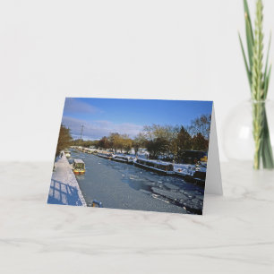 Macclesfield Canal Winter Cheshire Feiertagskarte