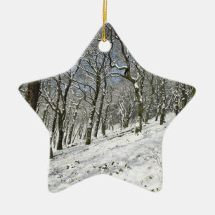 Macclesfield Forest Winter Card Canvas Druckerkerb Keramik Ornament