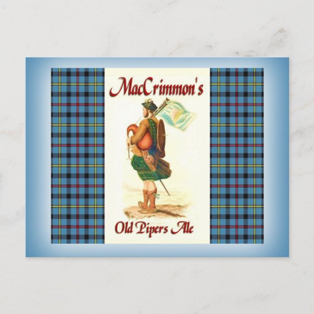 MacCrimmons Alter Piper Postkarte (Vorderseite)