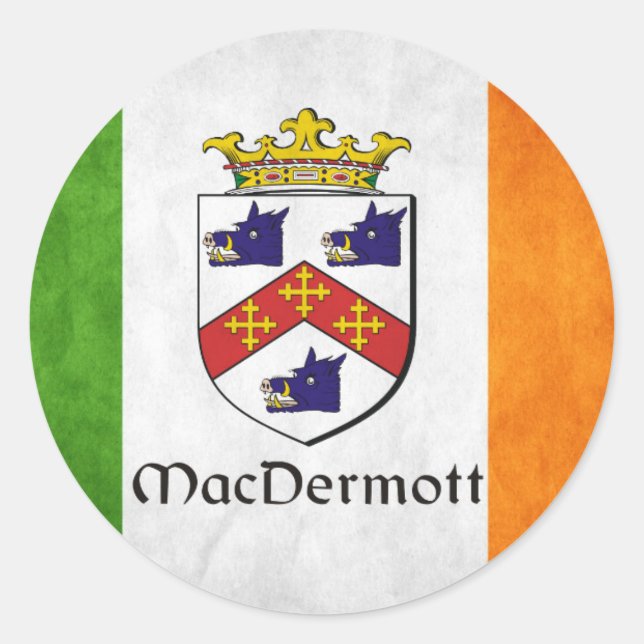 MacDermott Irish Runder Aufkleber (Vorderseite)