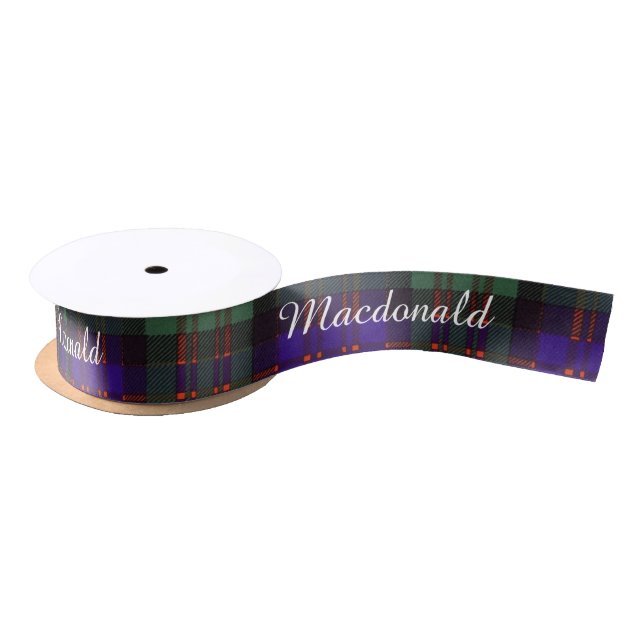Macdonald Clan karierter schottischer Tartan Satinband (Spule)
