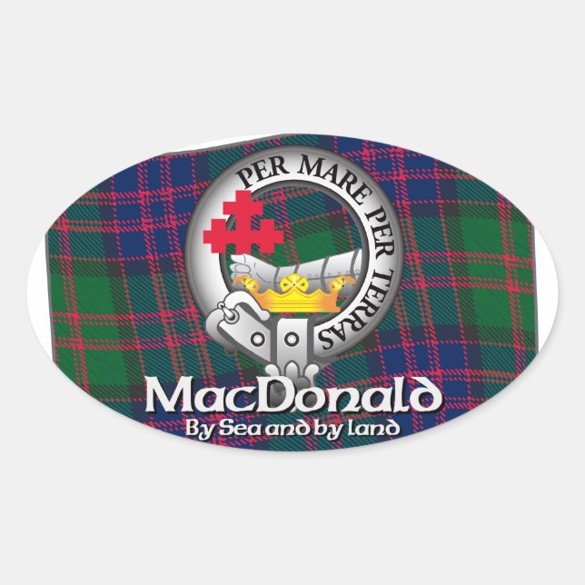 MacDonald Clan Ovaler Aufkleber (Vorderseite)