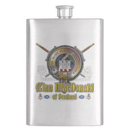 MacDonald Clanranald Clan Abzeichen Flachmann
