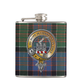 MacDonald Clanranald Tartan & Abzeichen Flachmann
