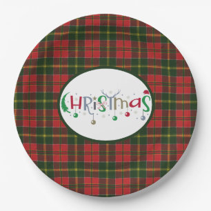 MacDonald Kingsburgh schottisches Tartan Weihnacht Pappteller