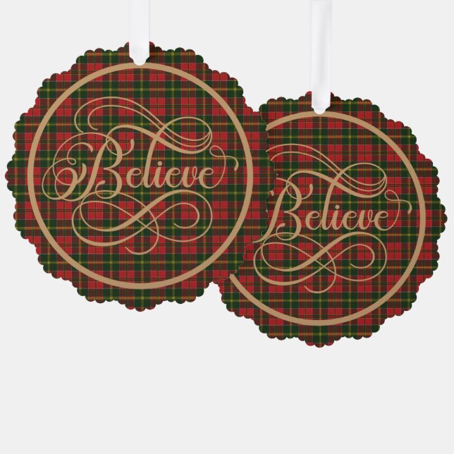 MacDonald Kingsburgh Scottish Tartan Christmas Ornament Karte (Vorderseite/Rückseite)