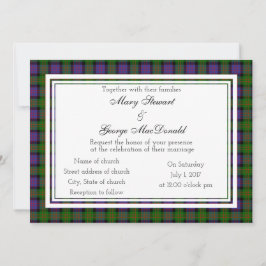 MacDonald Scottish Wedding Einladung