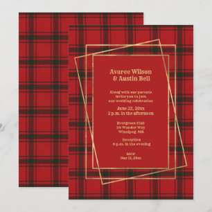 MacDonald Sleet Moderne avec Gold Frame Invitation