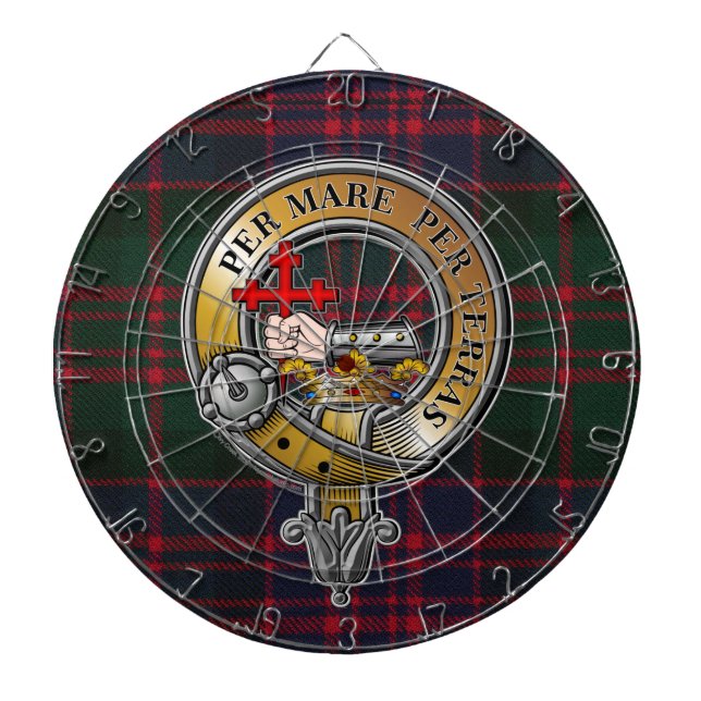 MacDonald Tartan & Abzeichen Dartscheibe (vorne)