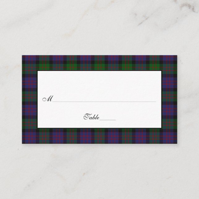 MacDonald Tartan Cartes de Mariage (Devant)