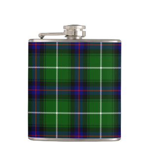 MacDonald Tartan grün kariert Flachmann