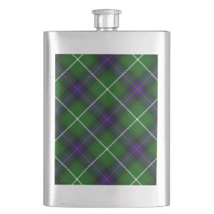 MacDonald Tartan grün kariert Flachmann