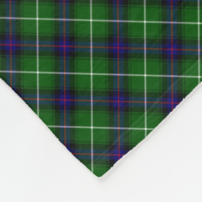 MacDonald Tartan grün kariert Fleecedecke (Ecke)