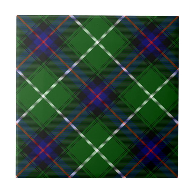 MacDonald Tartan grün kariert Fliese (Vorderseite)