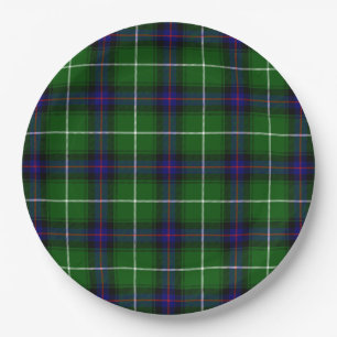 MacDonald Tartan grün kariert Pappteller