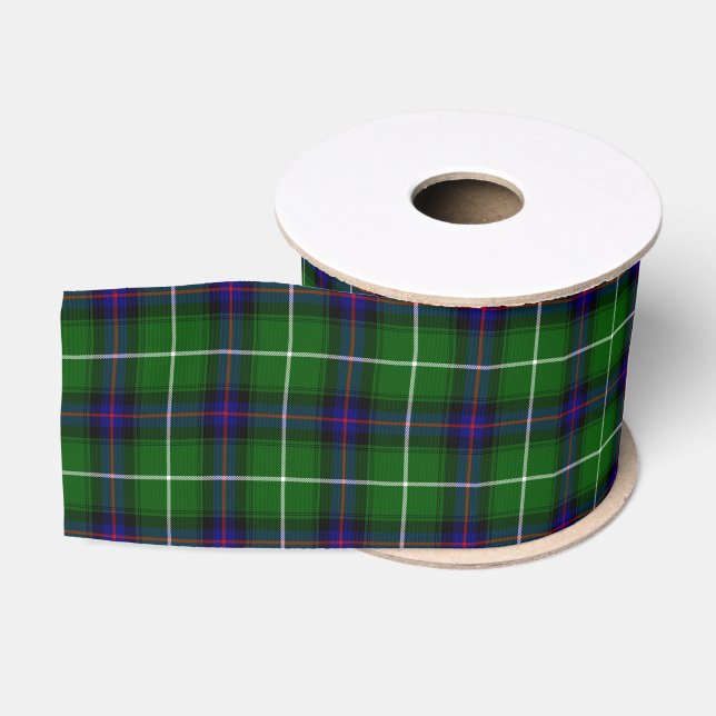 MacDonald Tartan grün kariert Ripsband (Spule)