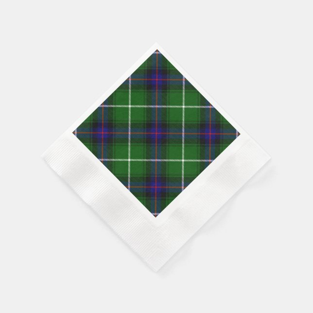 MacDonald Tartan grün kariert Serviette (Ecke)