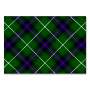 MacDonald Tartan grün kariert Tischnummer