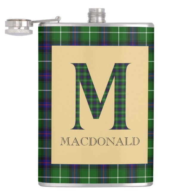 MacDonald Tartan Monogram M Flachmann (Geöffnet)