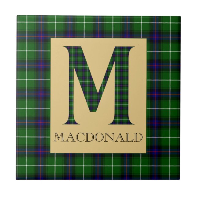 MacDonald Tartan Monogram M Fliese (Vorderseite)