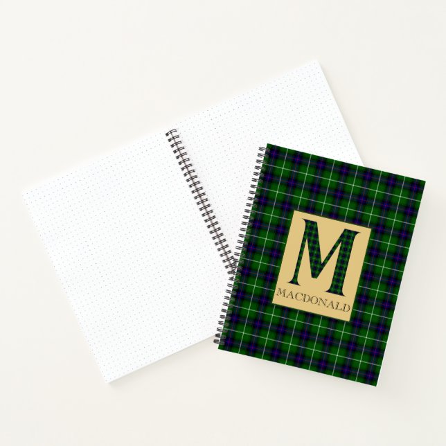 MacDonald Tartan Monogram M Notebook Notizbuch (Innenseite)